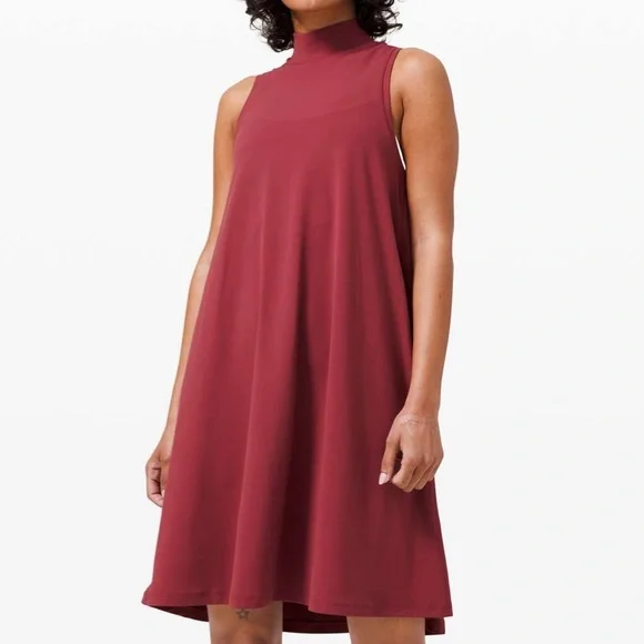 Lululemon Chianti Lululemon All Aligned A-line Dress | Size 6, Pit to Pit - 16” - Picture 3 of 6